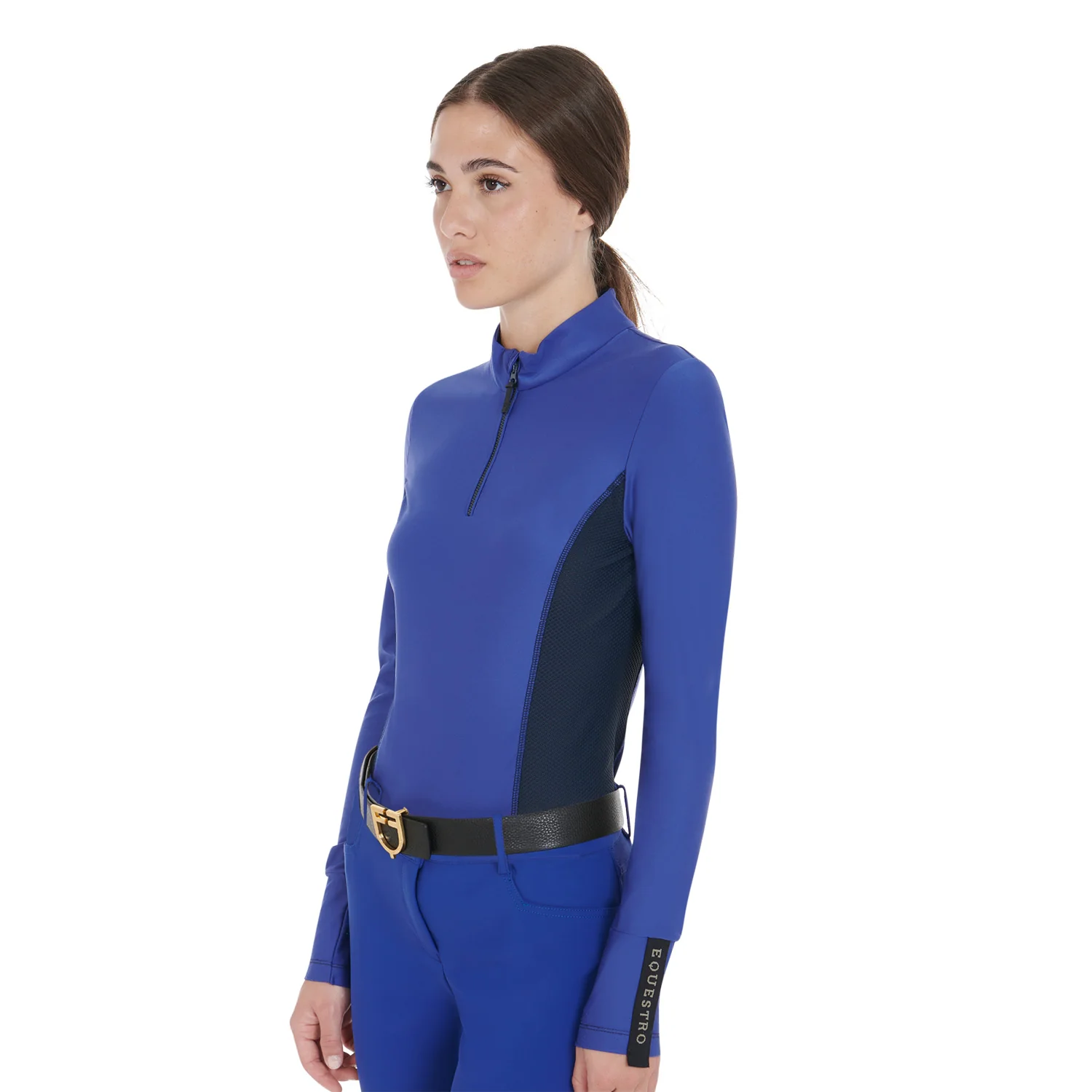 Equestro Women's Long-Sleeved Training Technical Polo Shirt - Image 39