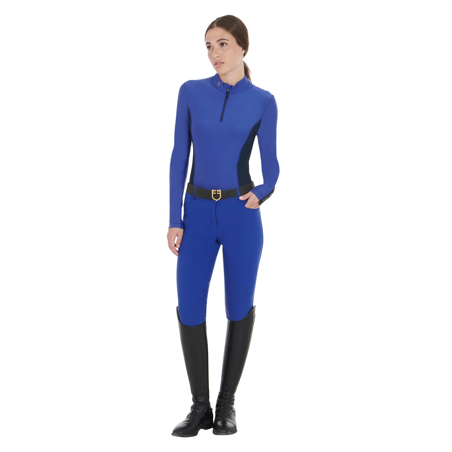 Equestro Women's Long-Sleeved Training Technical Polo Shirt - Image 41
