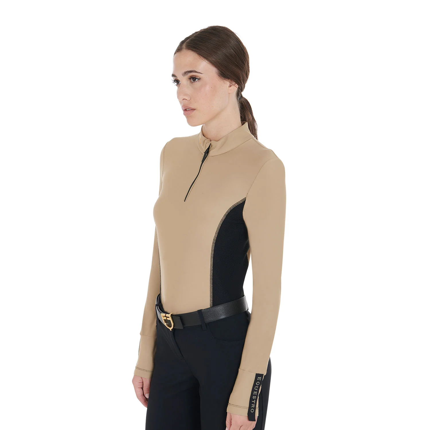 Equestro Women's Long-Sleeved Training Technical Polo Shirt - Image 45