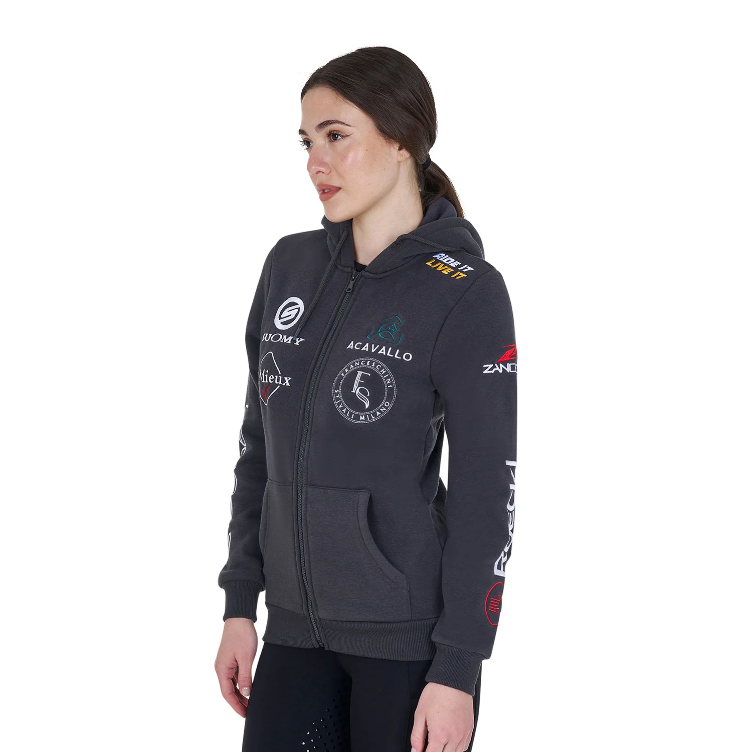 Equestro Women's 2024 Design Multi-Logo Hoodie - Image 9