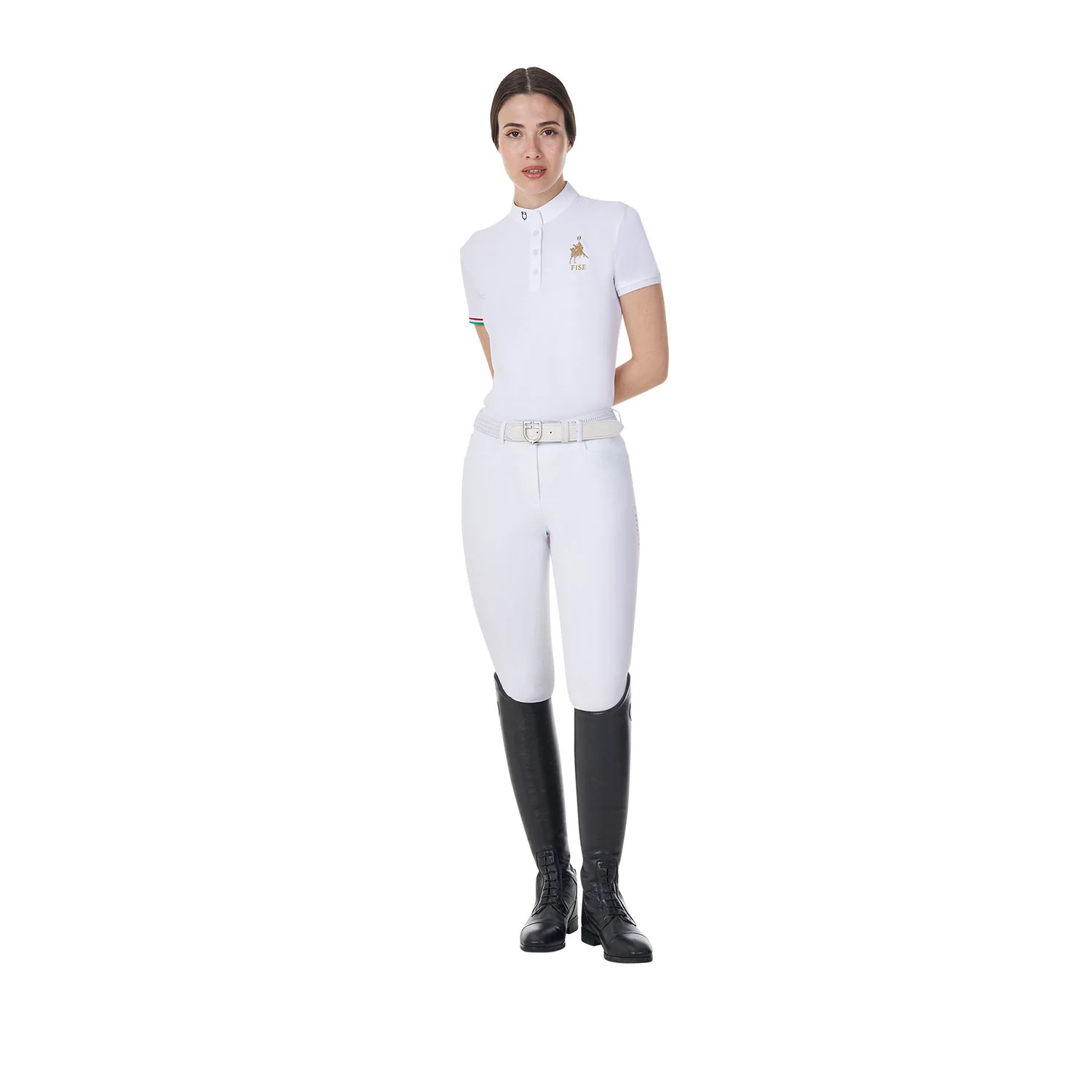 Equestro Women's Slim Fit Competition Polo Shirt Equestro X Fise - Image 6