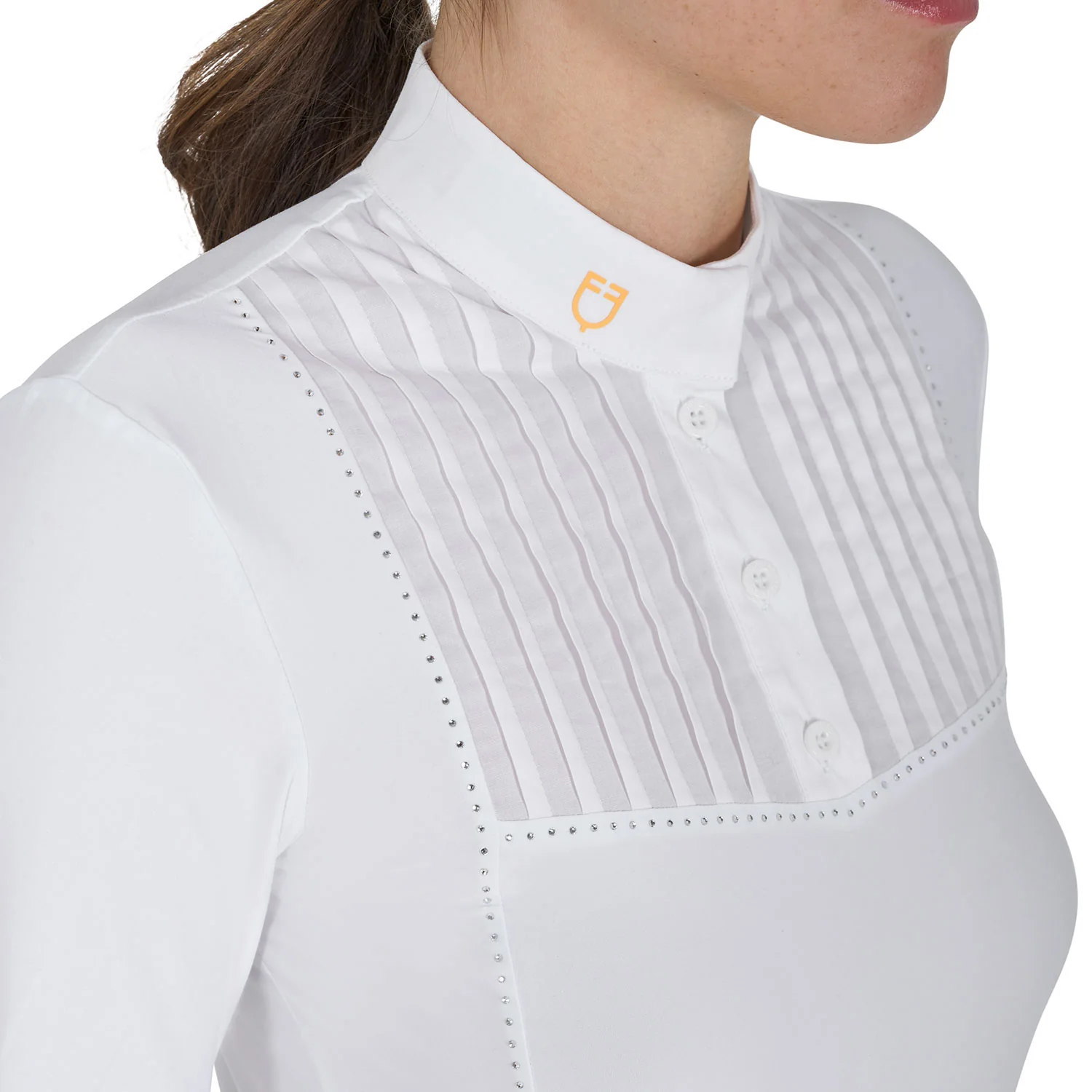 Equestro Women's Slim Fit Competition Polo Shirt Rhinestones - Image 15