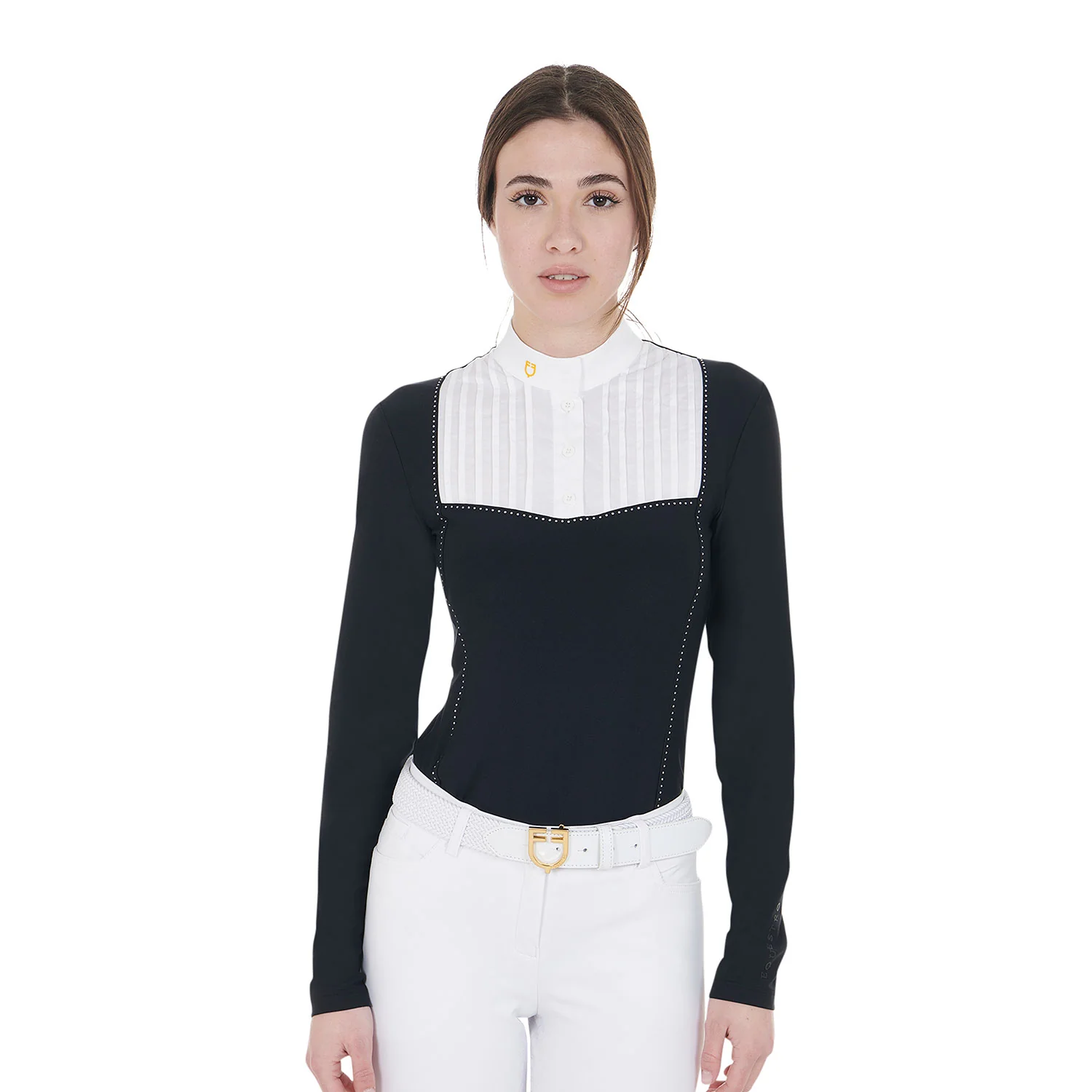 Equestro Women's Slim Fit Competition Polo Shirt Rhinestones - Image 7