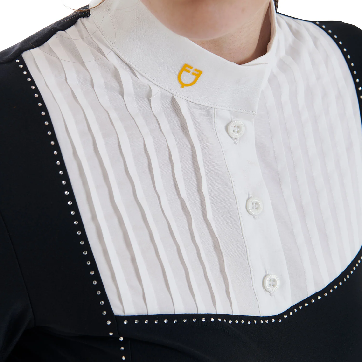 Equestro Women's Slim Fit Competition Polo Shirt Rhinestones - Image 9
