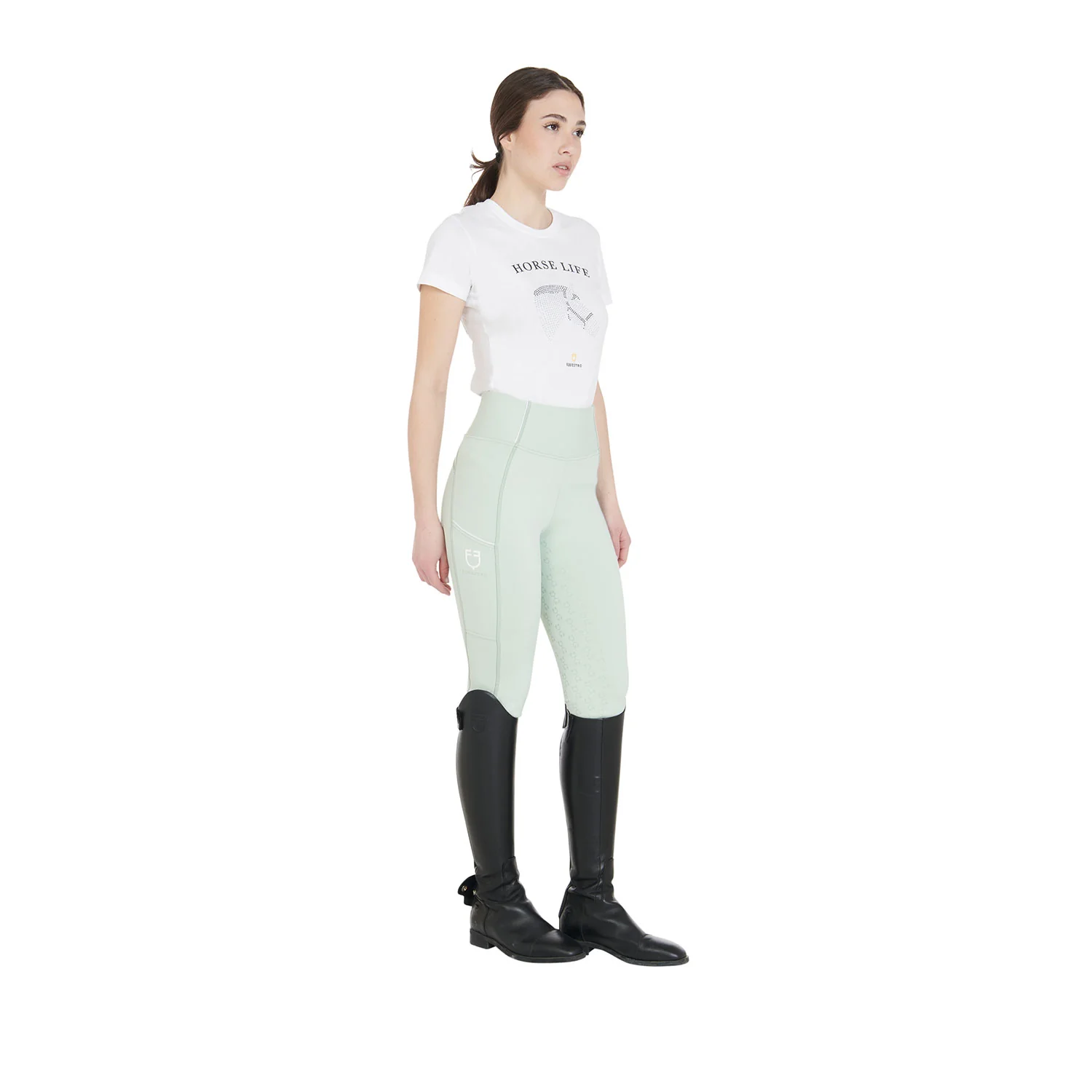 Equestro Women's Slim Fit Full Grip Leggings - Image 131