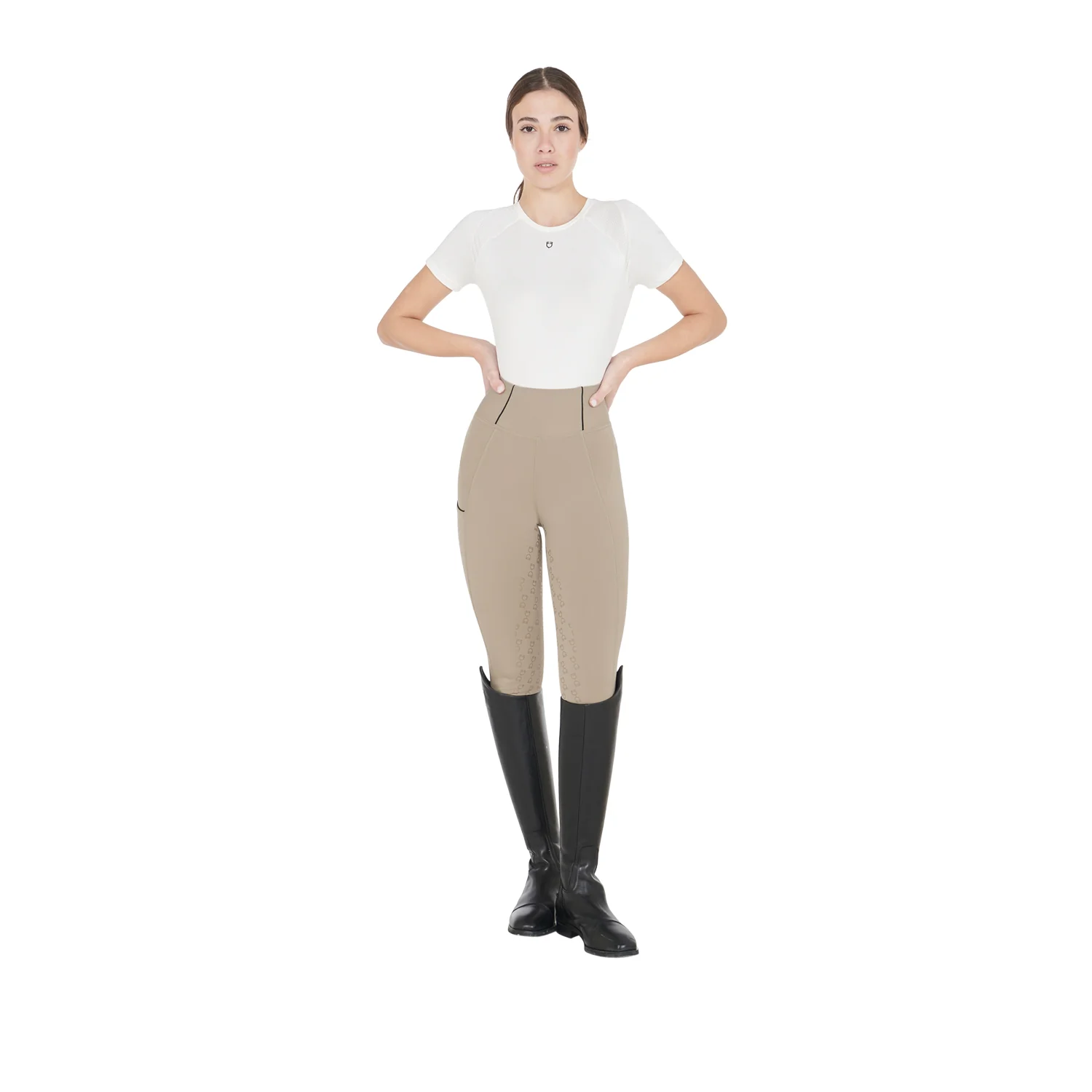 Equestro Women's Slim Fit Full Grip Leggings - Image 46