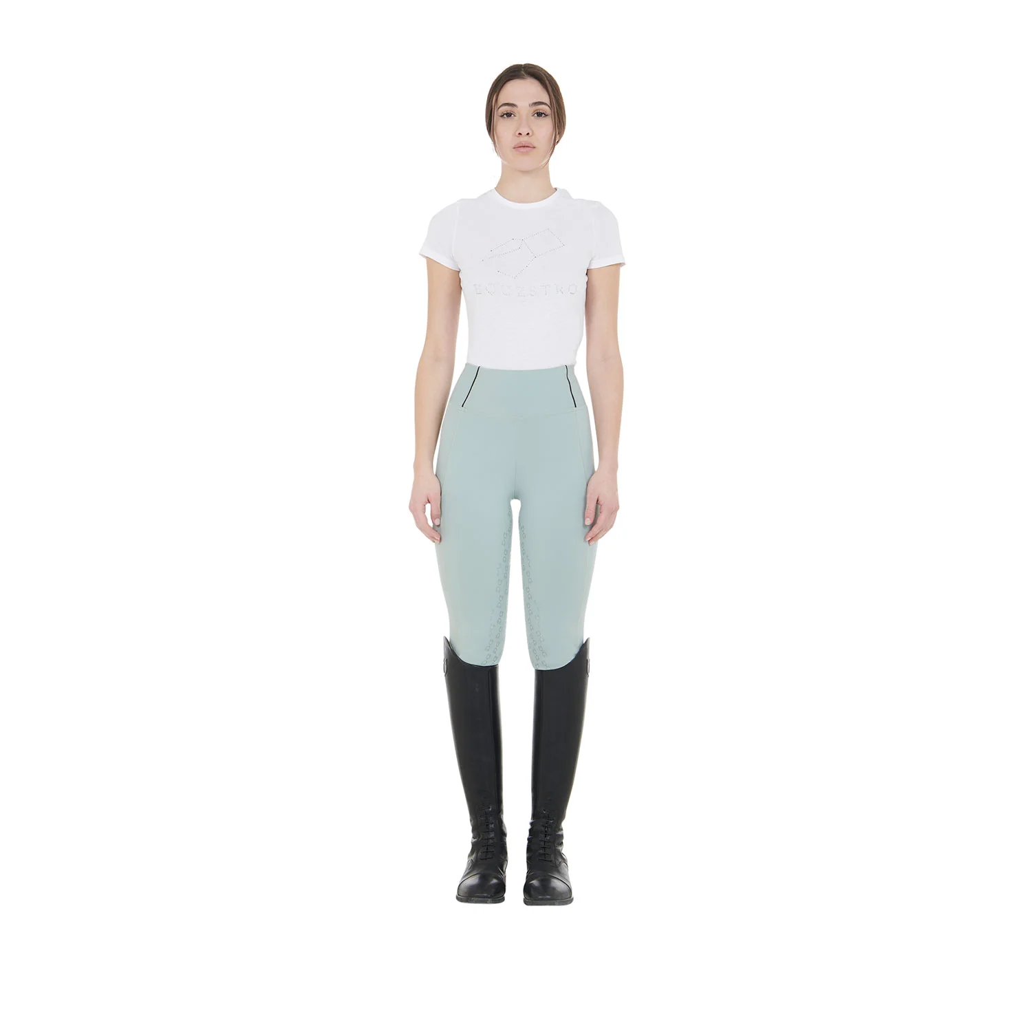 Equestro Women's Slim Fit Full Grip Leggings - Image 55