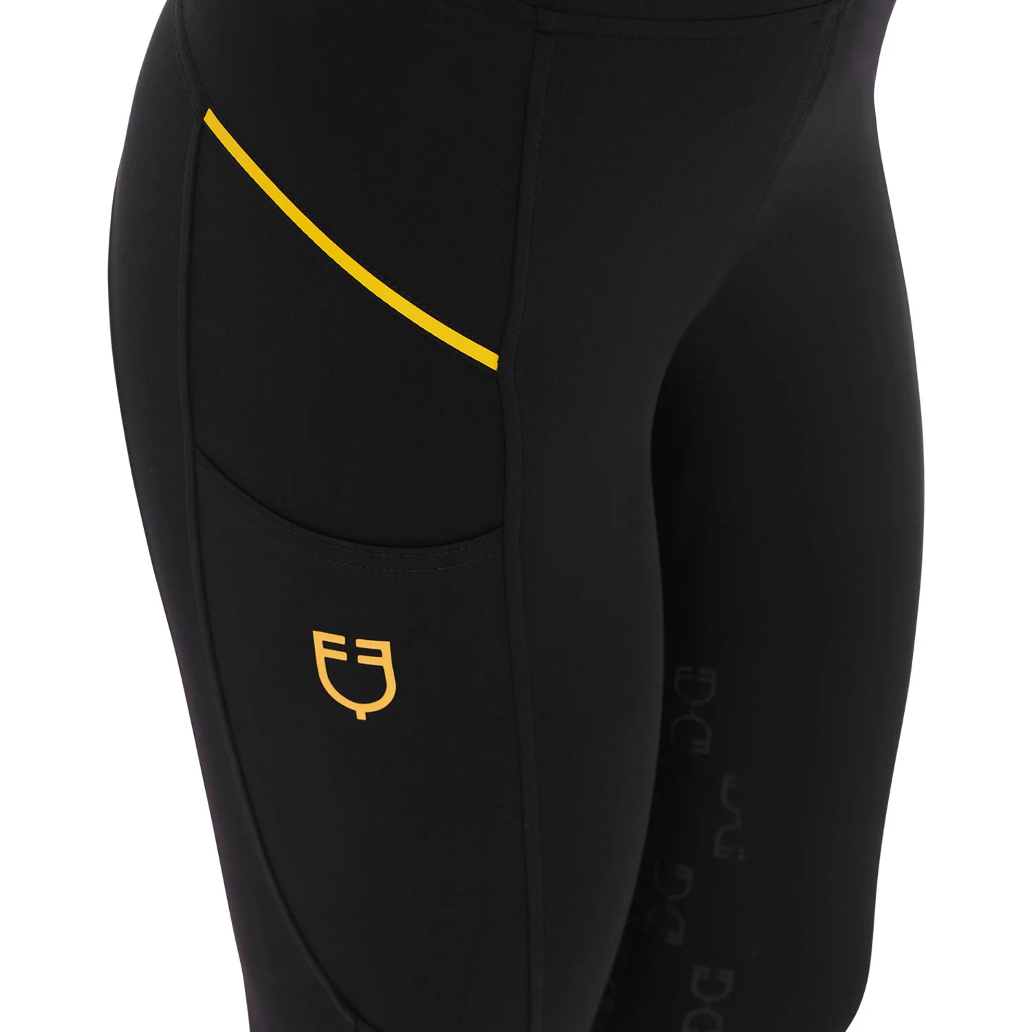 Equestro Women's Slim Fit Leggings with Micro Mesh Inserts - Image 5