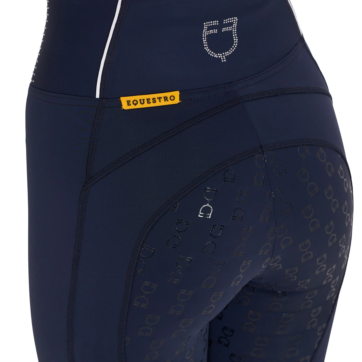 Equestro Women's Slim Fit High-Waisted Leggings with Rhinestones - Image 22