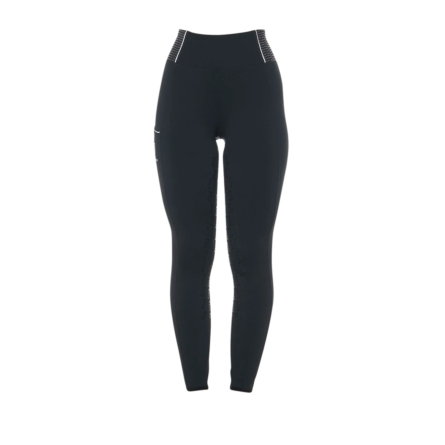 Equestro Women's Slim Fit High-Waisted Leggings with Rhinestones - Image 25
