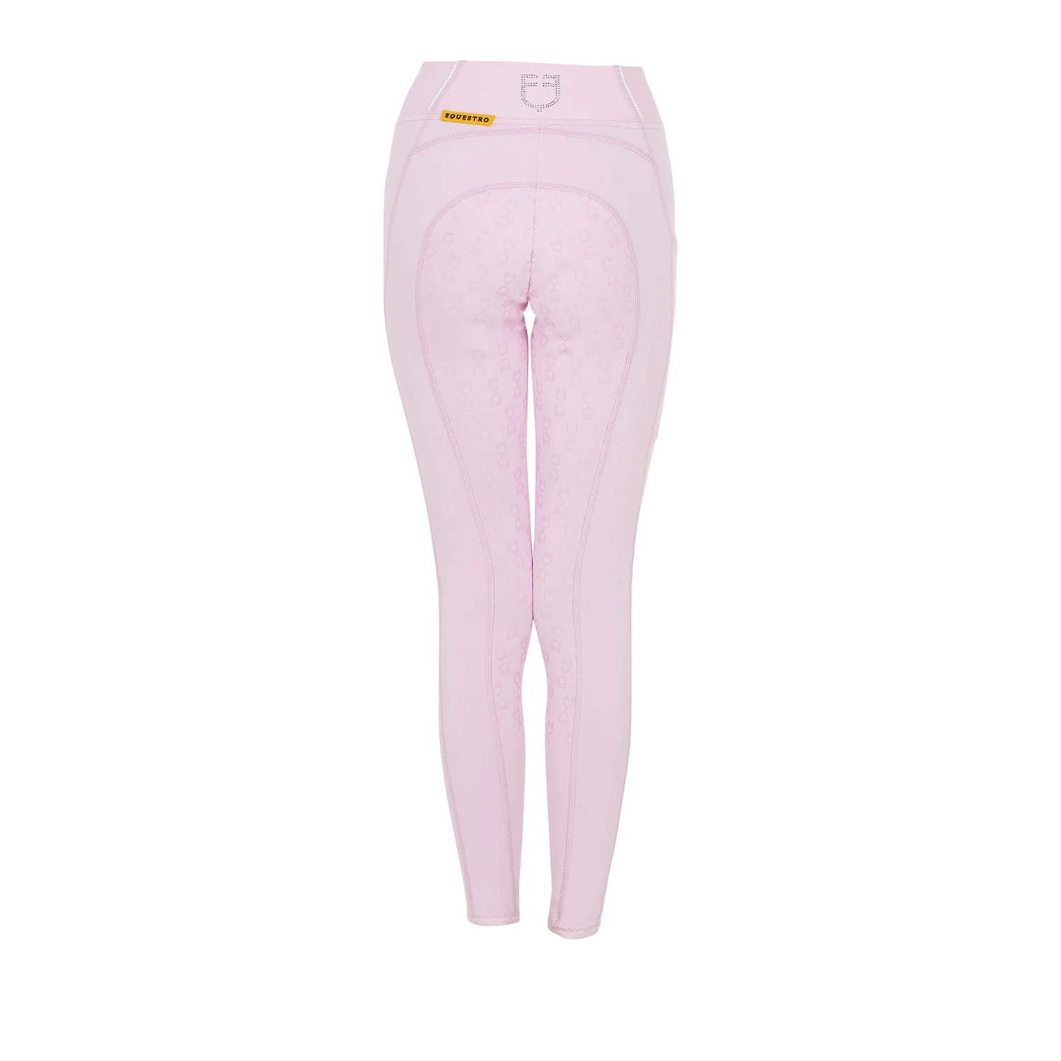 Equestro Women's Slim Fit High-Waisted Leggings with Rhinestones - Image 3