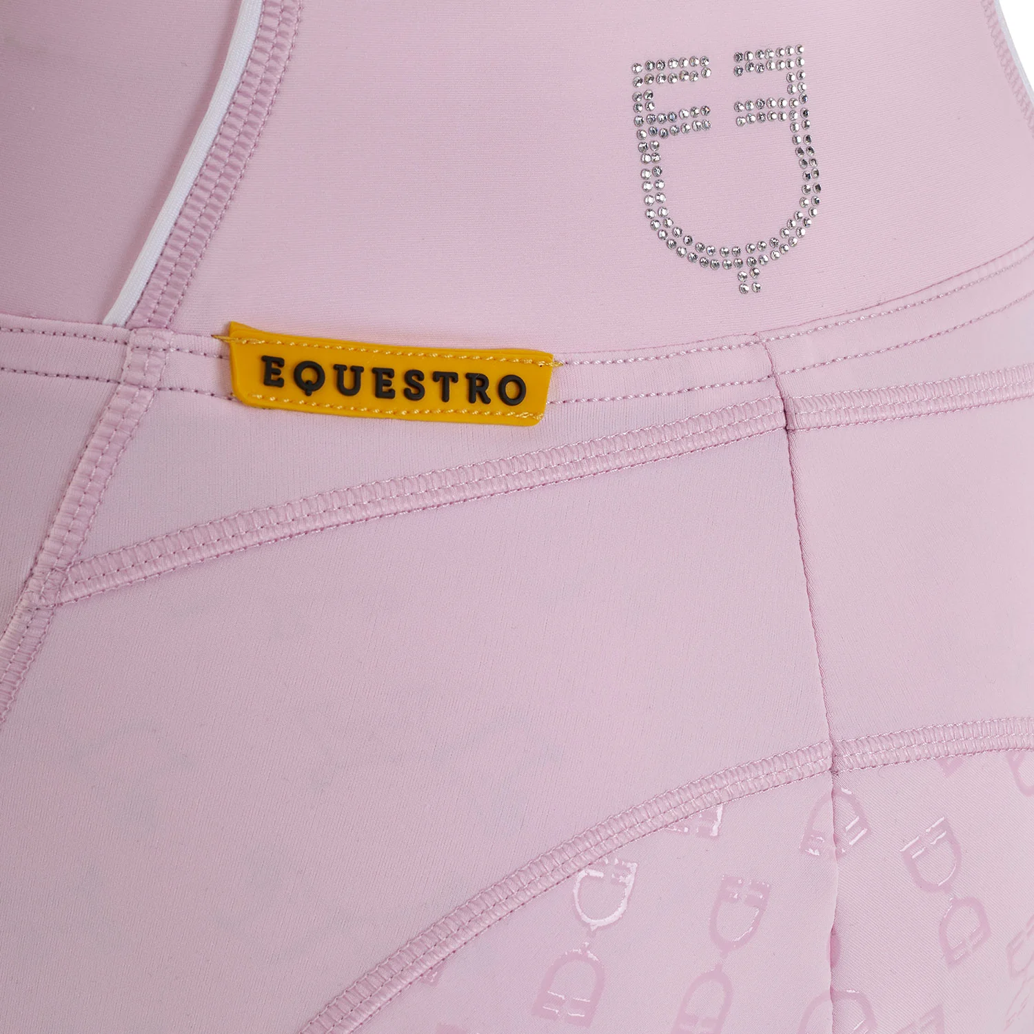 Equestro Women's Slim Fit High-Waisted Leggings with Rhinestones - Image 5