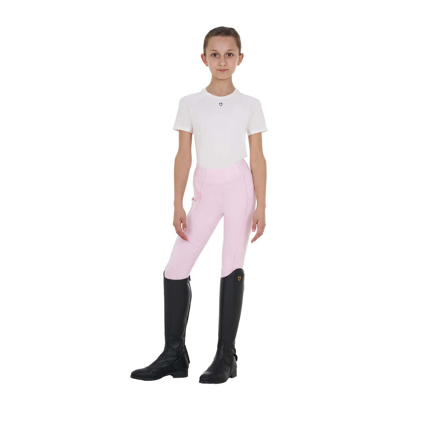 Equestro Women's Slim Fit High-Waisted Leggings with Rhinestones - Image 7