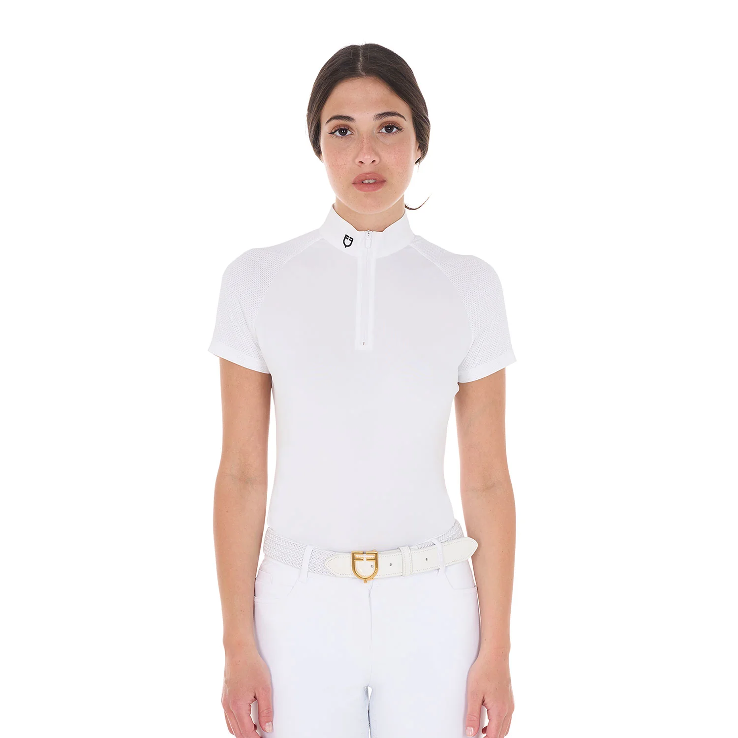 Equestro Women's Slim Fit Stretch Competition Polo Shirt