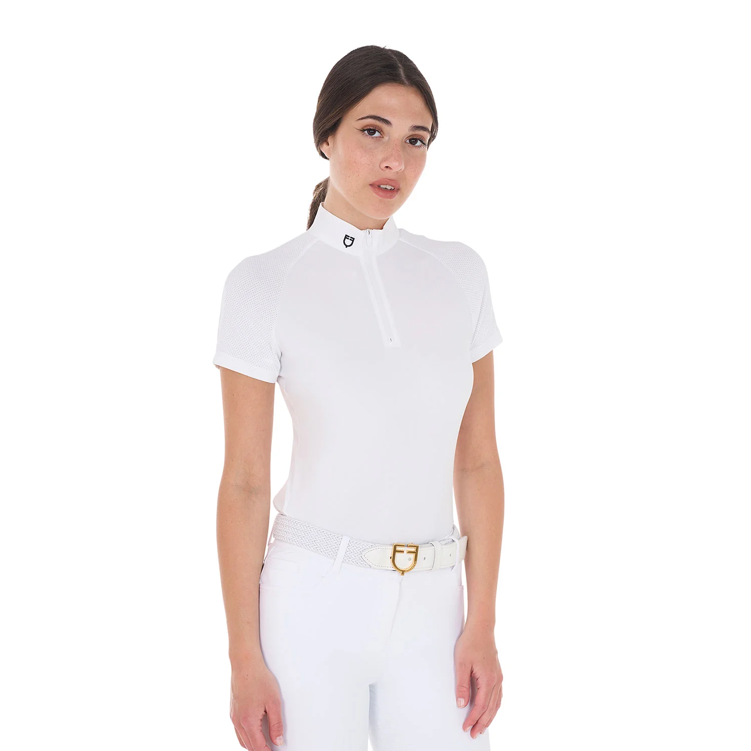 Equestro Women's Slim Fit Stretch Competition Polo Shirt - Image 5