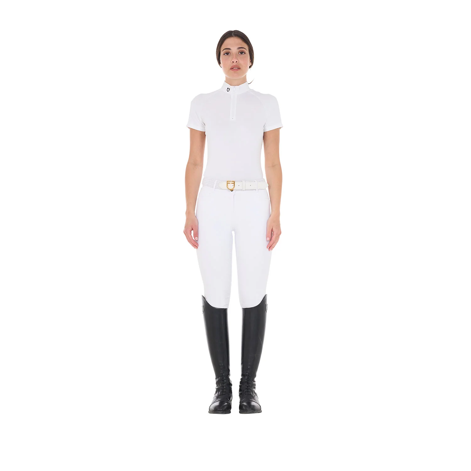 Equestro Women's Slim Fit Stretch Competition Polo Shirt - Image 6
