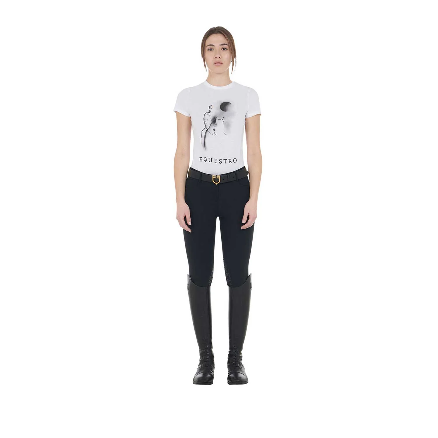Equestro Women's Slim Fit T-Shirt Moonlight Print - Image 13