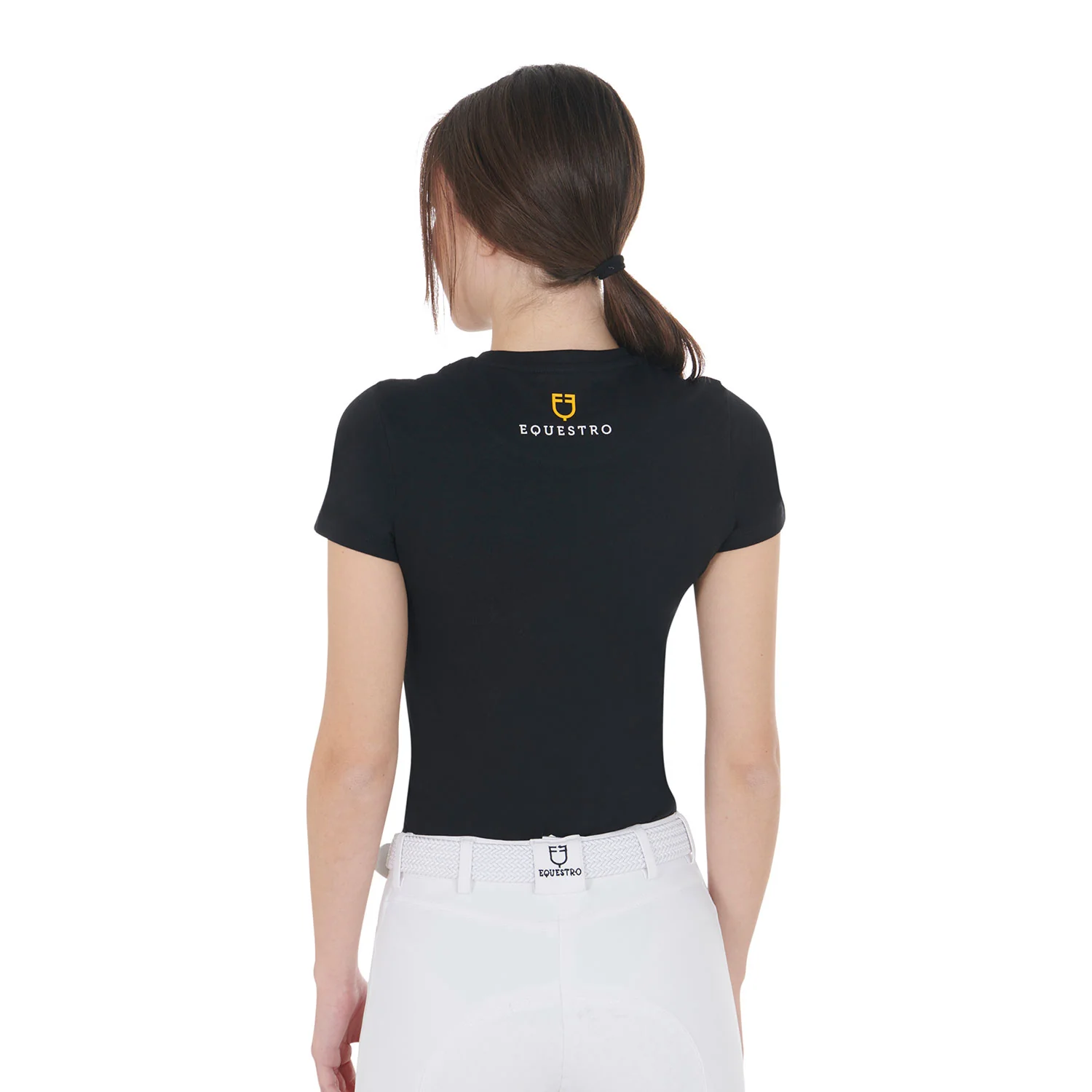 Equestro Women's Slim Fit T-Shirt Moonlight Print - Image 2