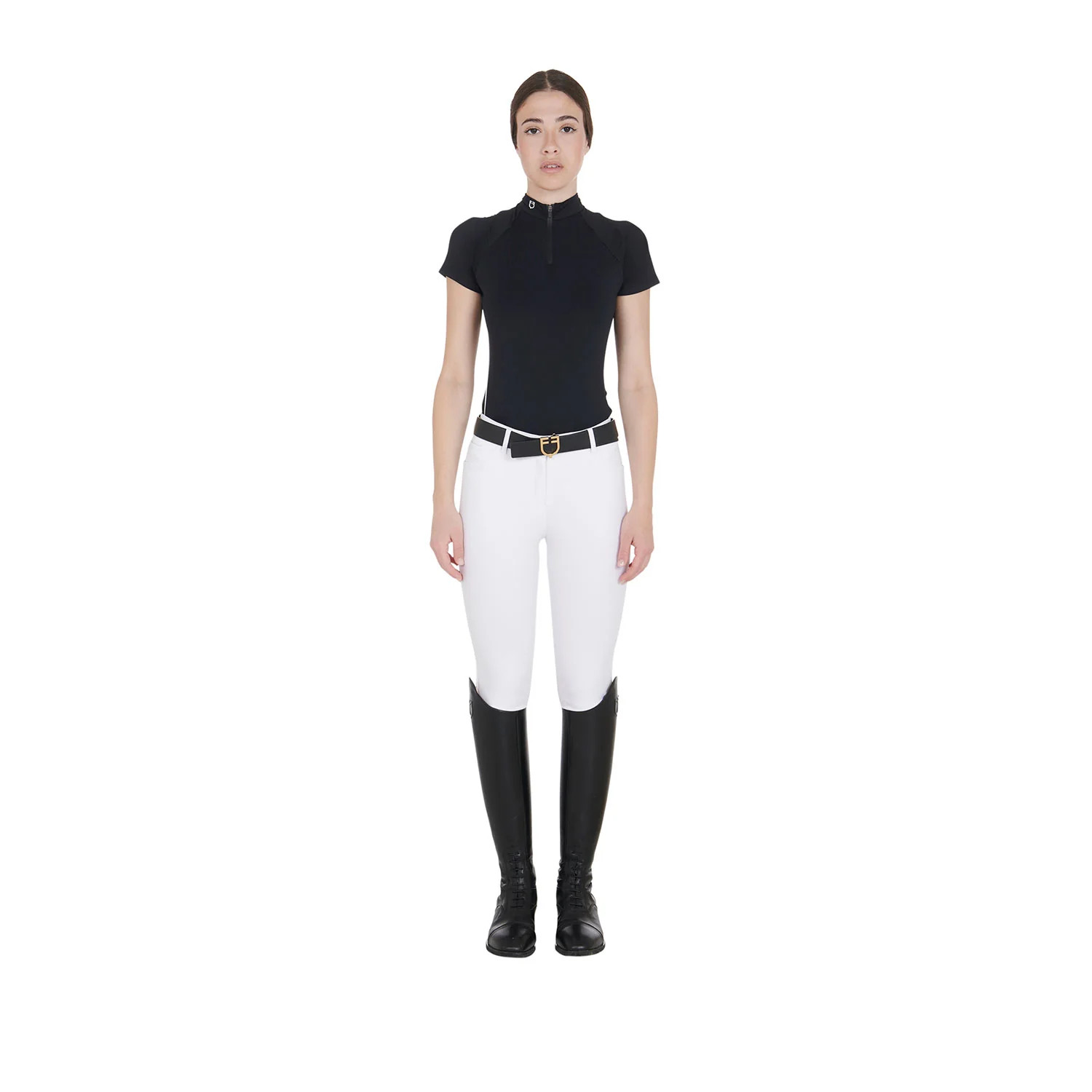 Equestro Women's Slim Fit Technical Training Polo Shirt - Image 27
