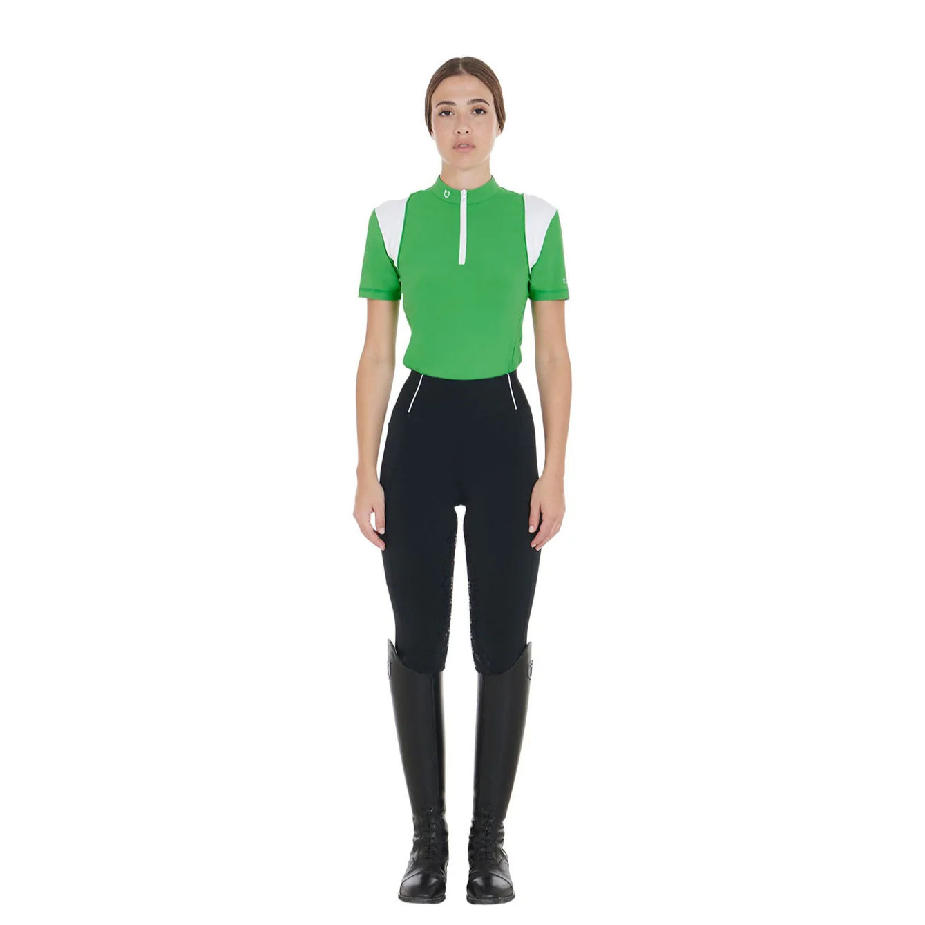 Equestro Women's Slim Fit Training Polo Shirt with Mesh Inserts - Image 12