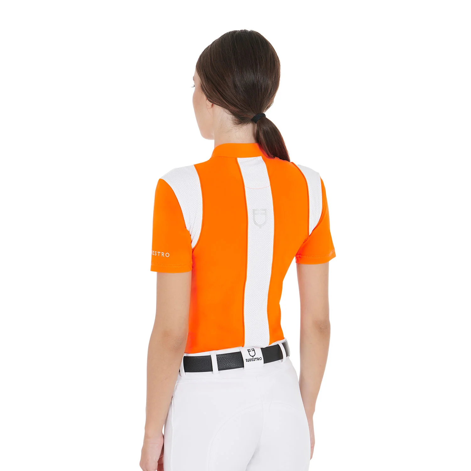 Equestro Women's Slim Fit Training Polo Shirt with Mesh Inserts - Image 16