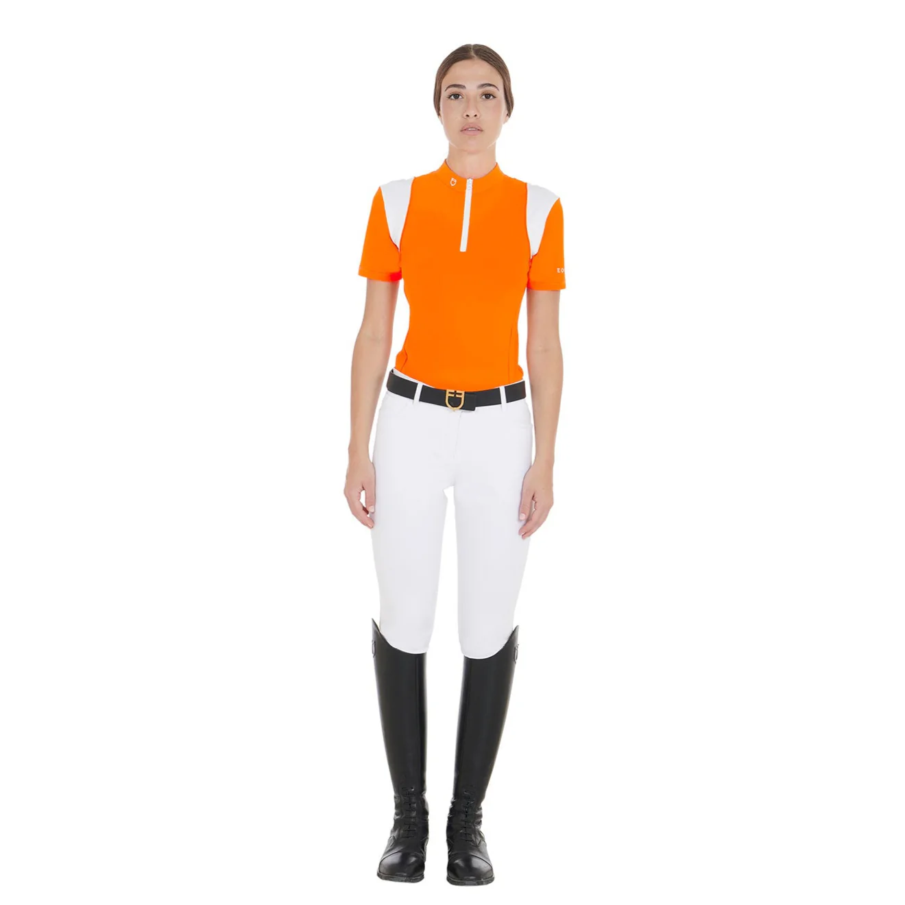 Equestro Women's Slim Fit Training Polo Shirt with Mesh Inserts - Image 17