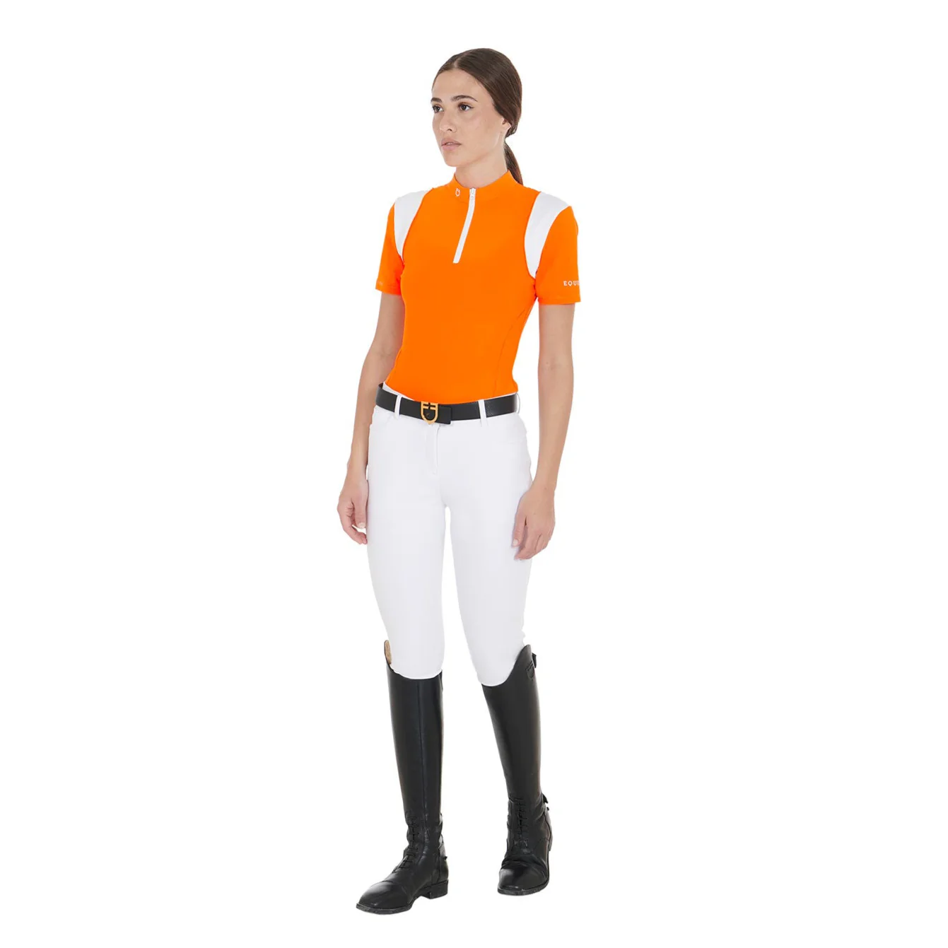 Equestro Women's Slim Fit Training Polo Shirt with Mesh Inserts - Image 18