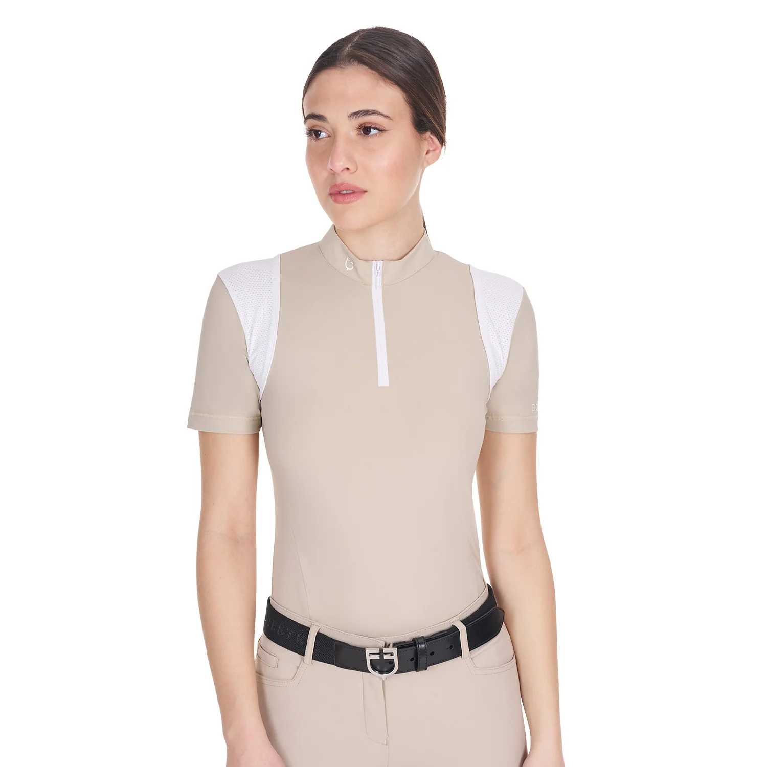 Equestro Women's Slim Fit Training Polo Shirt with Mesh Inserts - Image 26