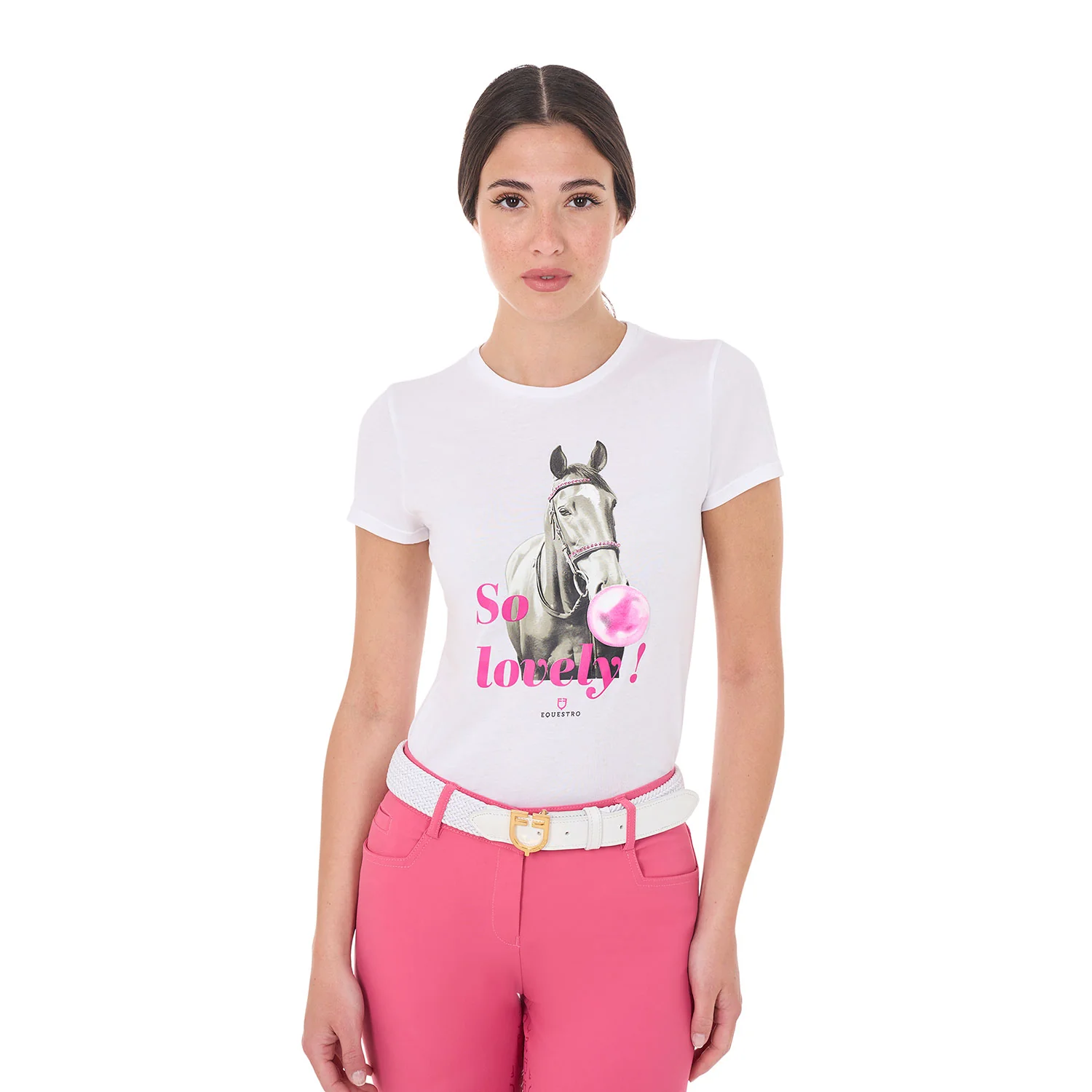 Equestro Women's T-Shirt with So Lovely Print - Image 3