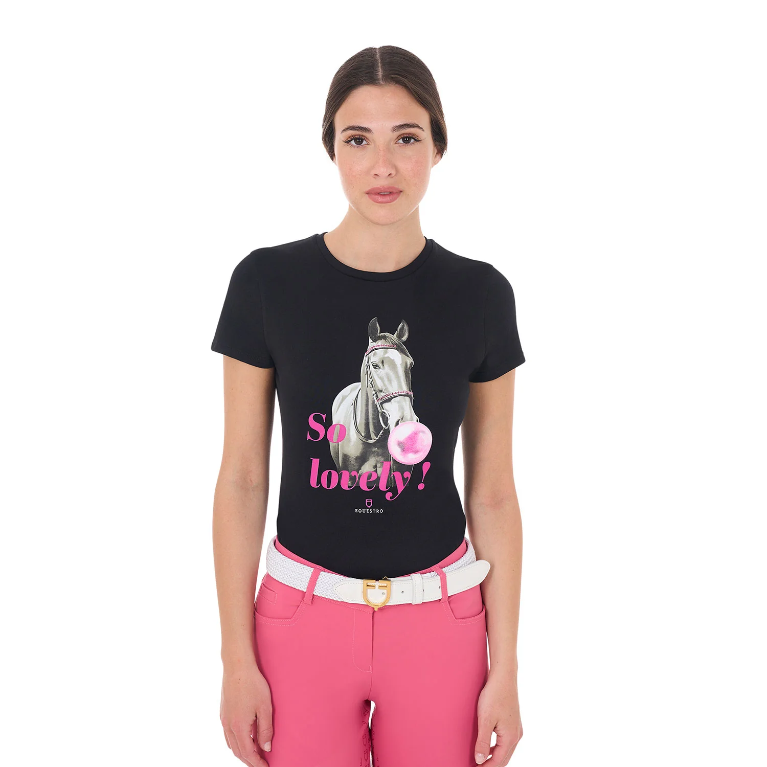 Equestro Women's T-Shirt with So Lovely Print - Image 4