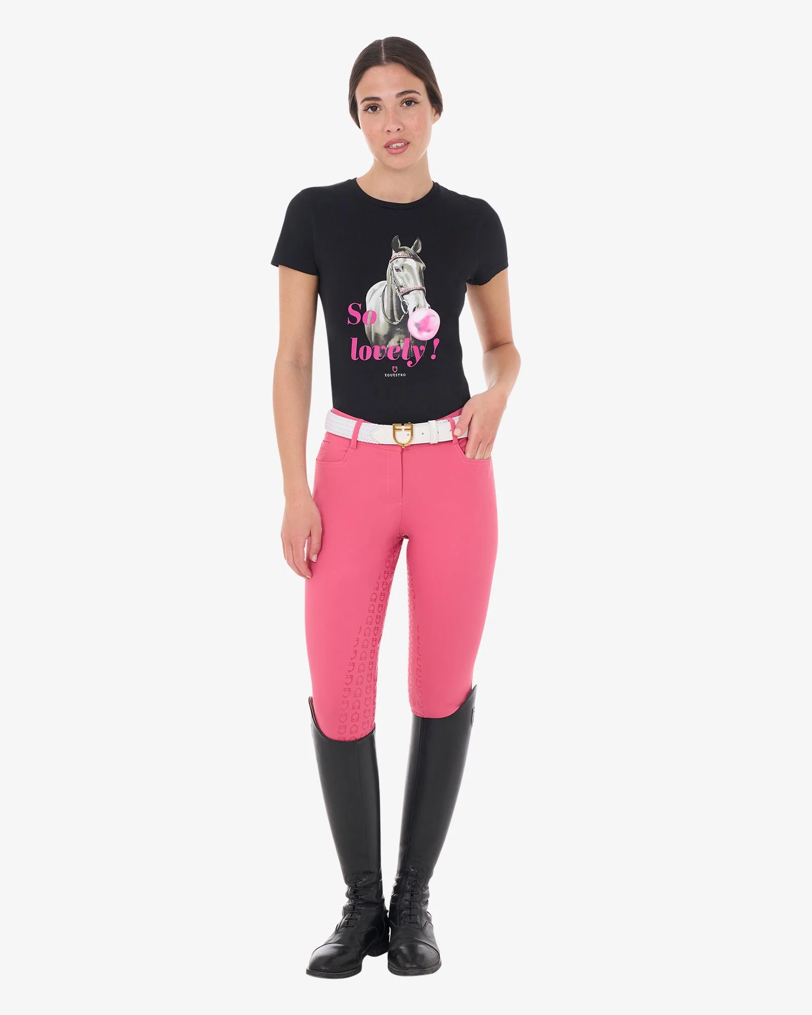 Equestro Women's T-Shirt with So Lovely Print - Image 7