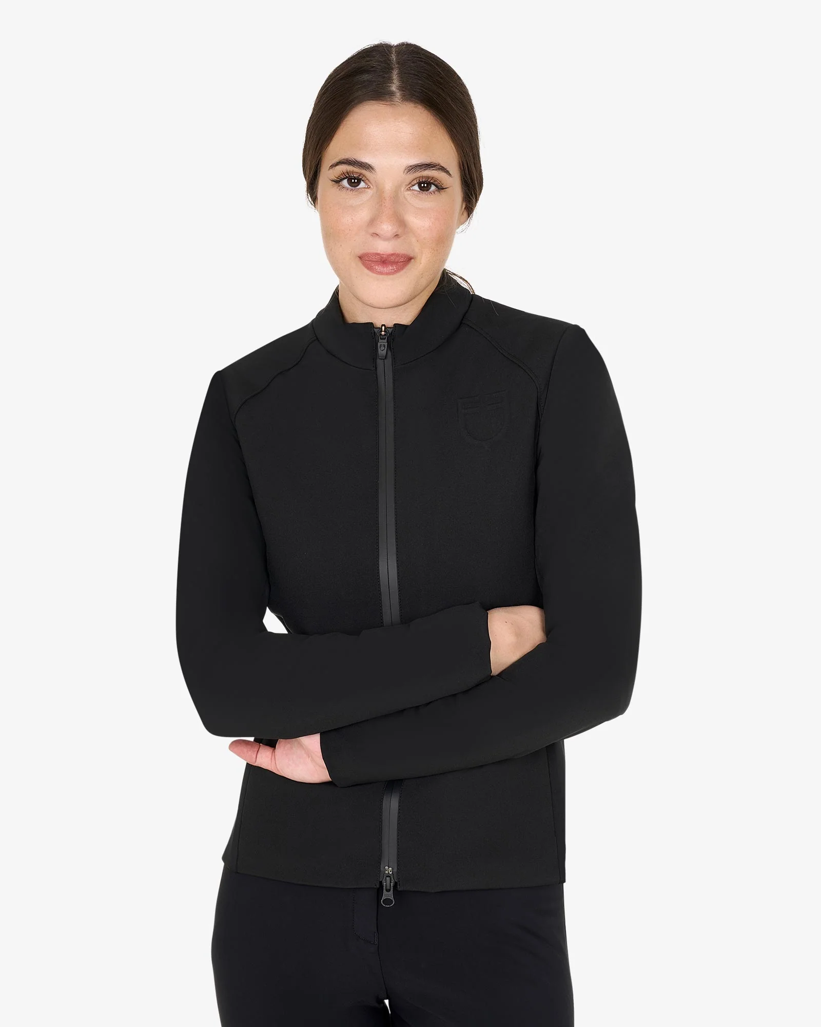 Equestro Women's Softshell Jacket In Padded Technical Fabric