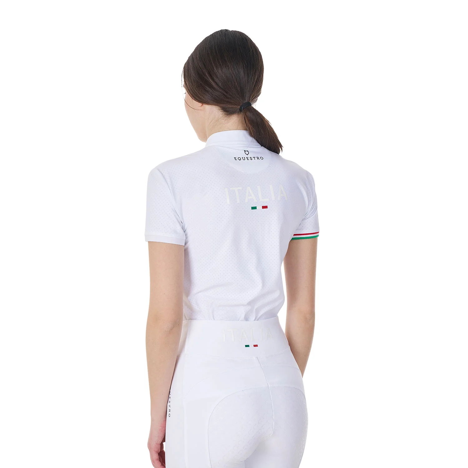 Equestro Women's Stretch Competition Polo Shirt Equestro X Fise - Image 2
