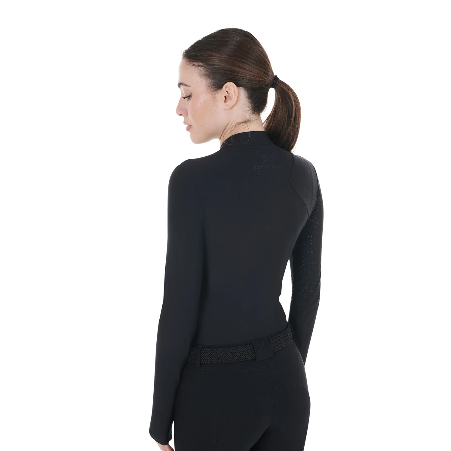 Equestro Women's Training Polo Shirt in Stretch Technical Fabric - Image 2