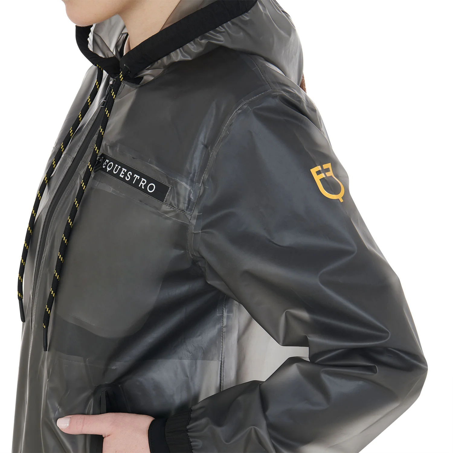 Equestro Women's Transparent Technical Raincoat - Image 7