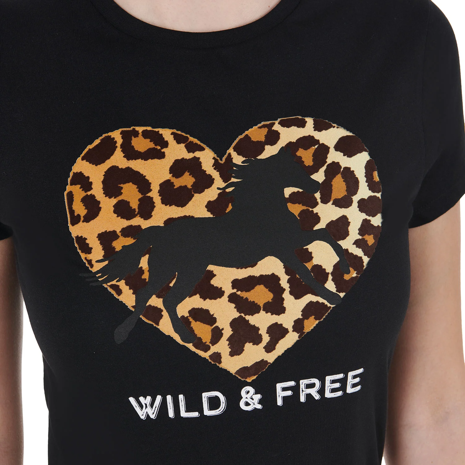 Equestro Women's Wild & Free Slim Fit Cotton T-Shirt - Image 3