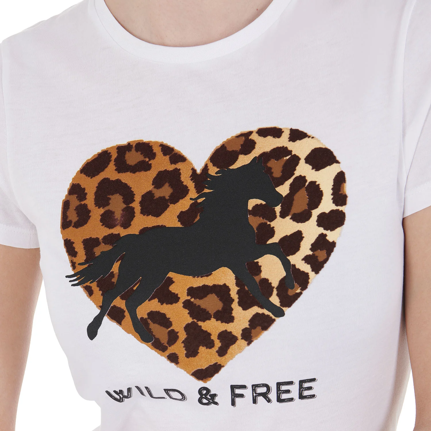 Equestro Women's Wild & Free Slim Fit Cotton T-Shirt - Image 7