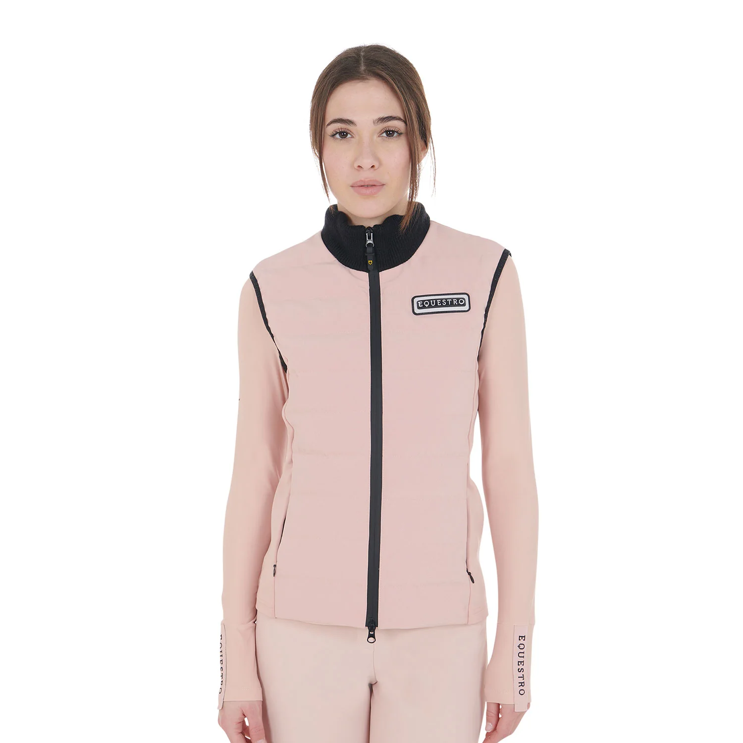 Equestro Women's Technical Blend Zippered Vest