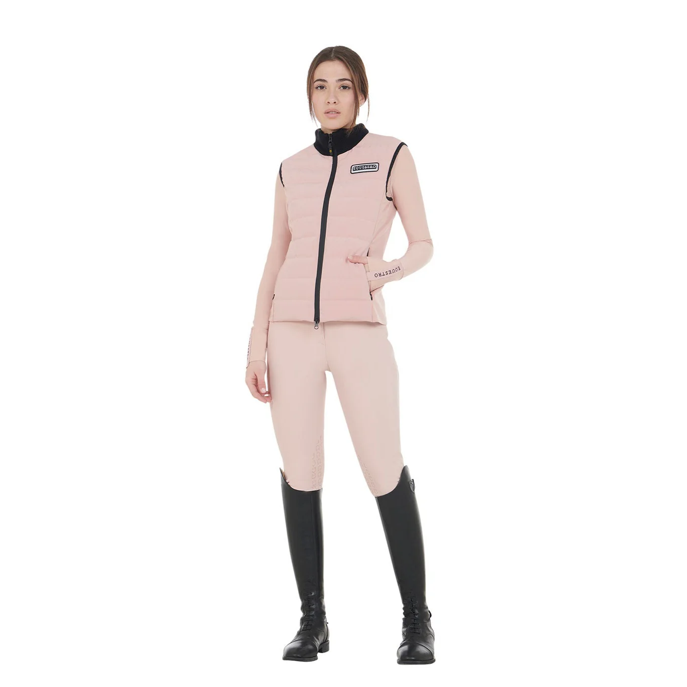 Equestro Women's Technical Blend Zippered Vest - Image 5