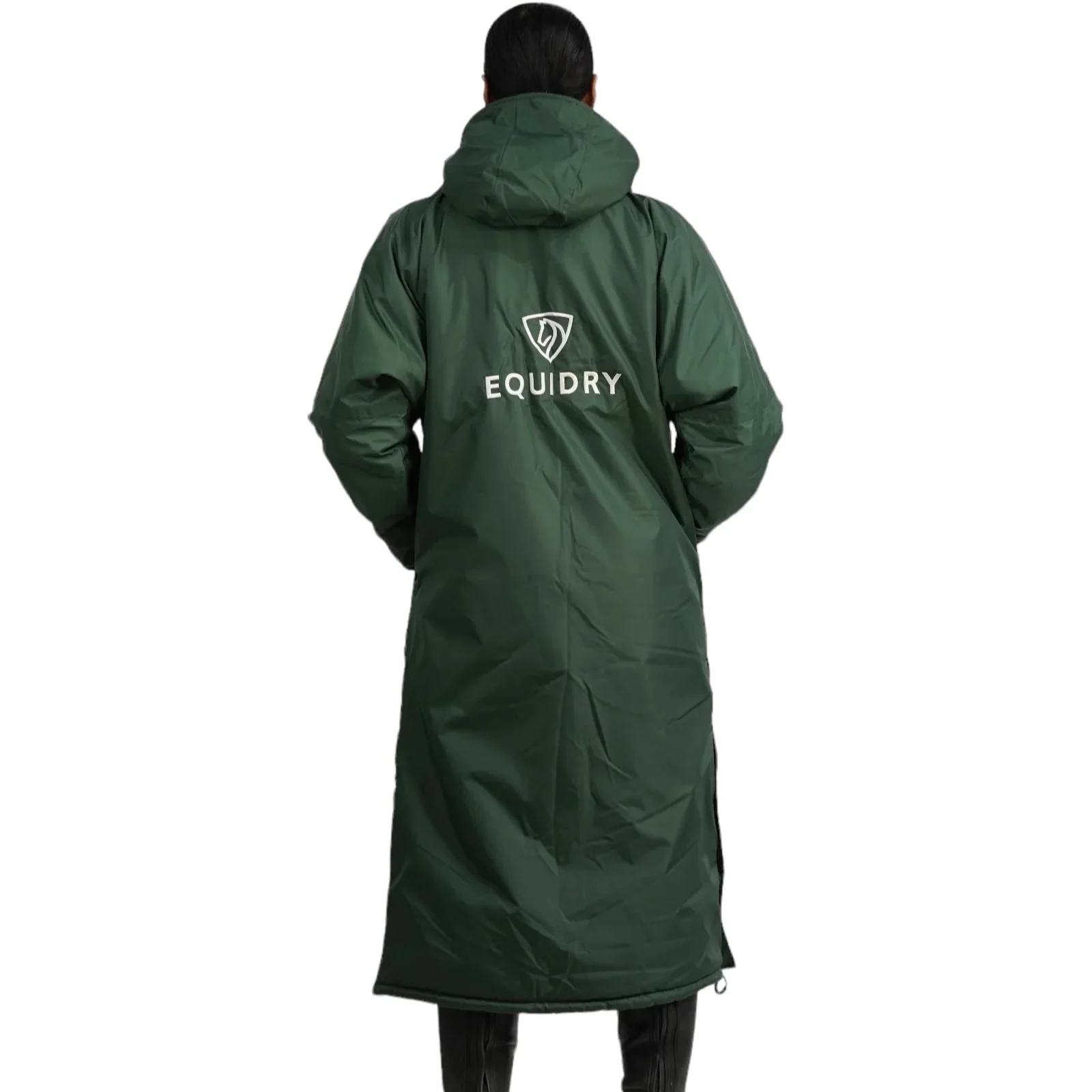 EQUIDRY Women's Thick Fleece Evolution Fixed Hood - Black Forest/Black - Image 4