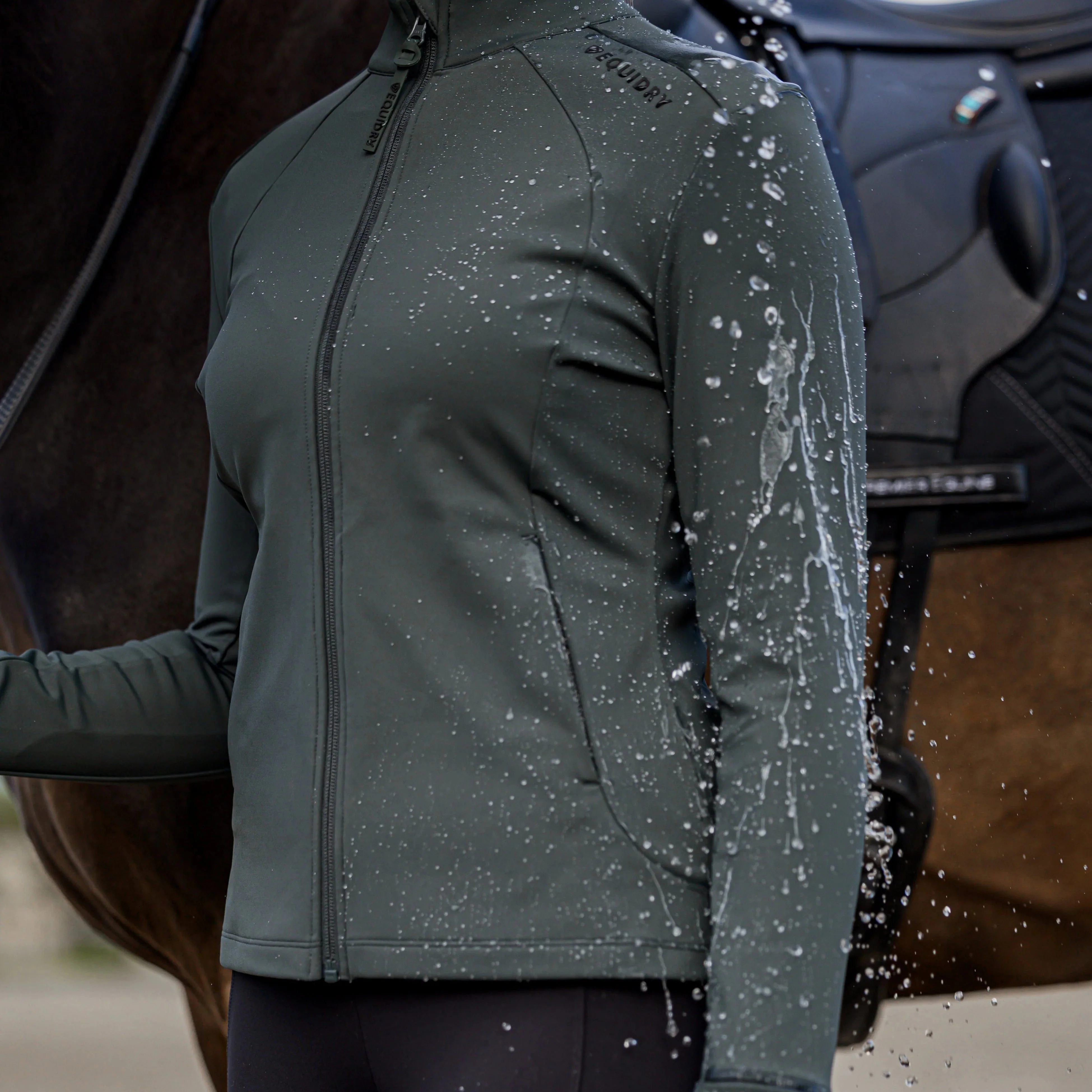 EQUIDRY Women's Water Repellent Zip up Top - Image 42