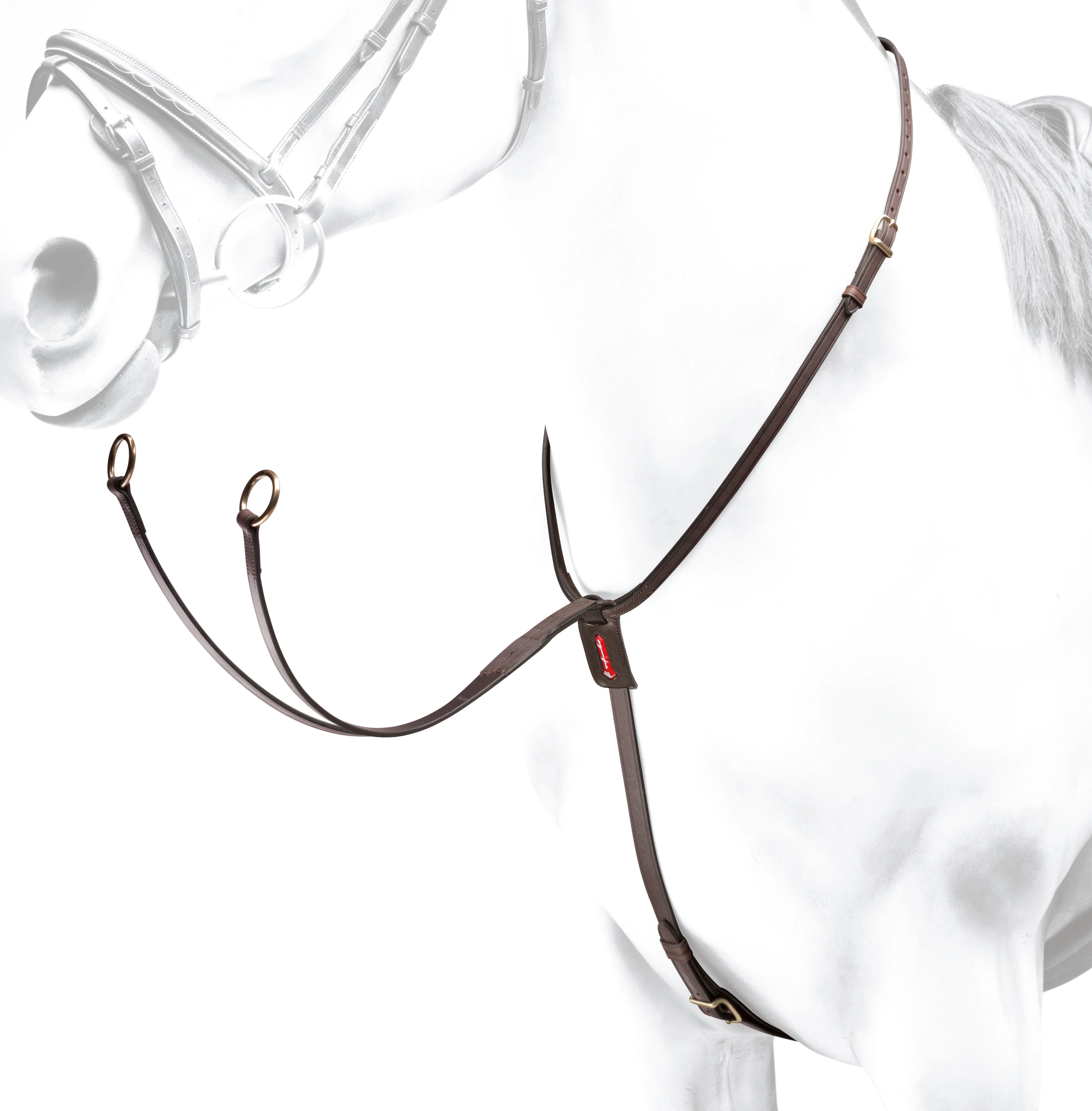 Equipe Leather Martingale with Brass Fittings