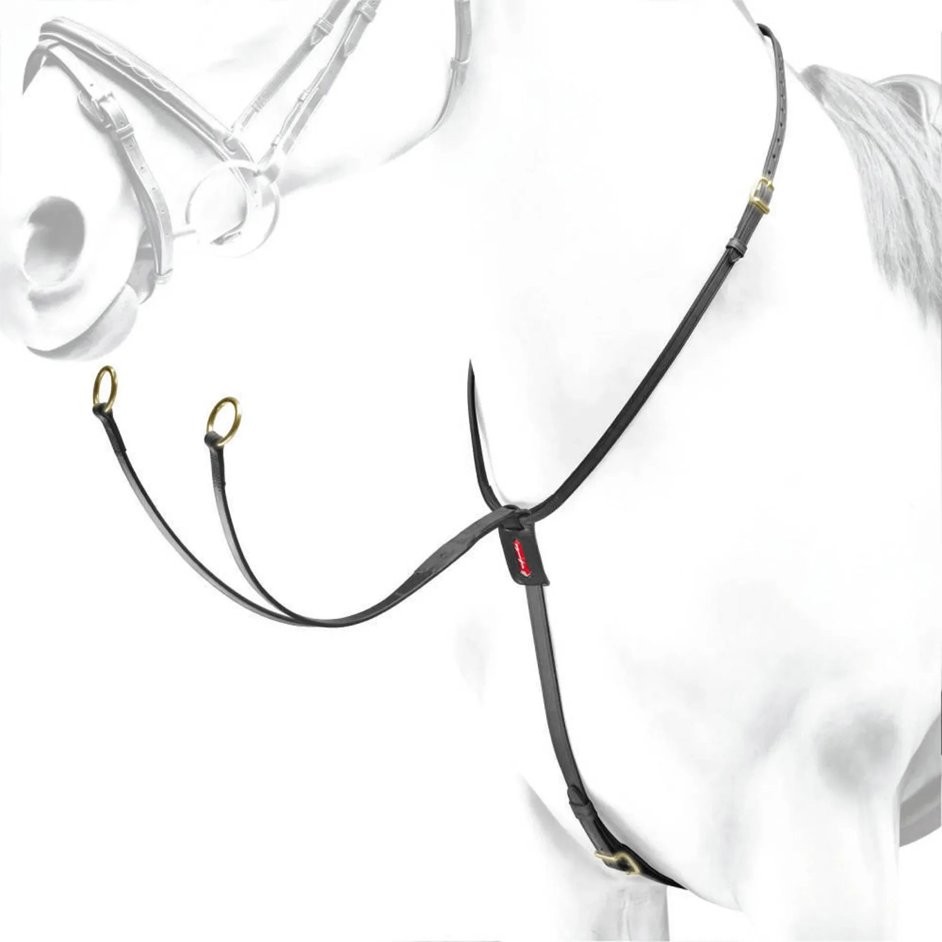 Equipe Leather Martingale with Brass Fittings - Image 2