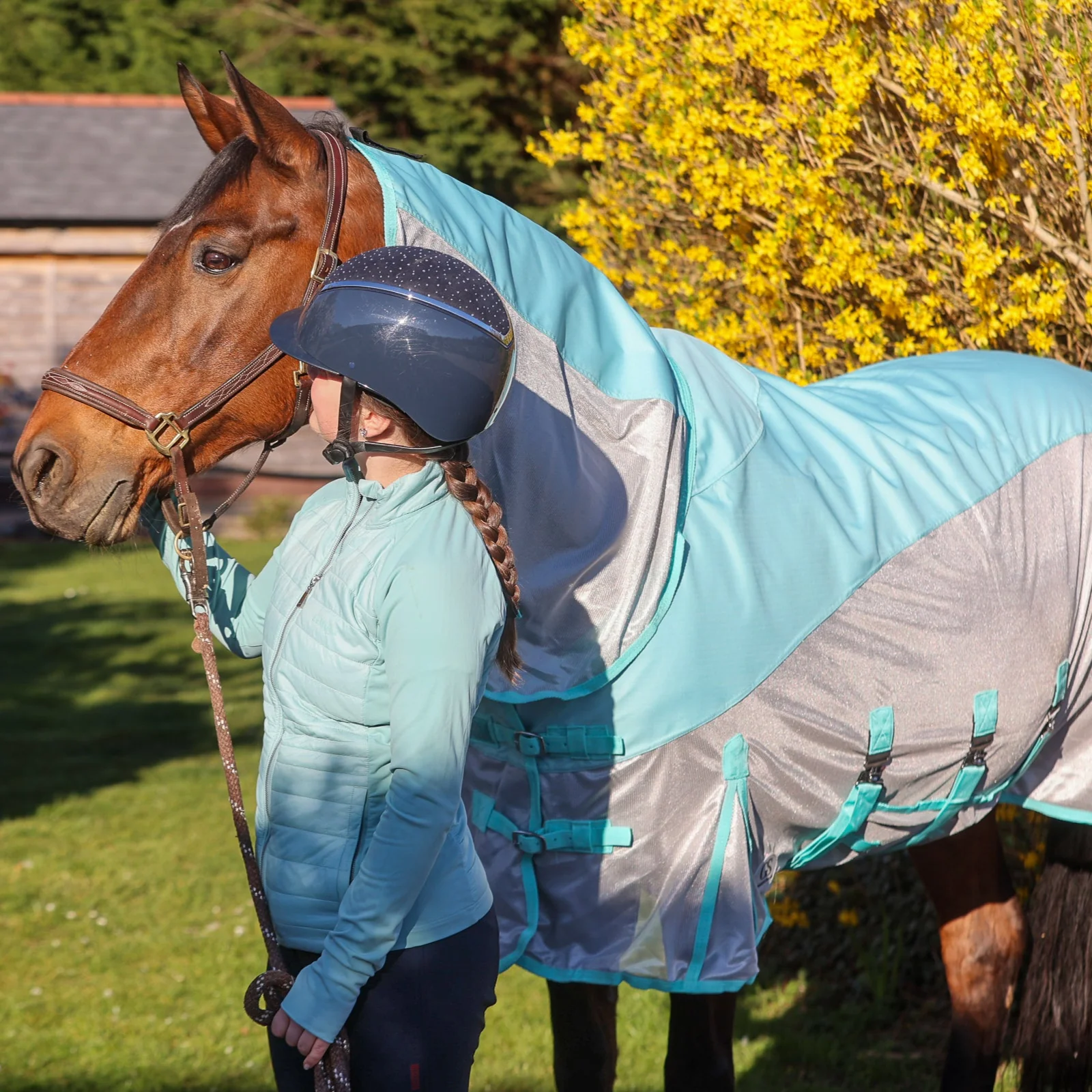 GS Equestrian Hybrid Combo Neck Fly Rug - Image 4