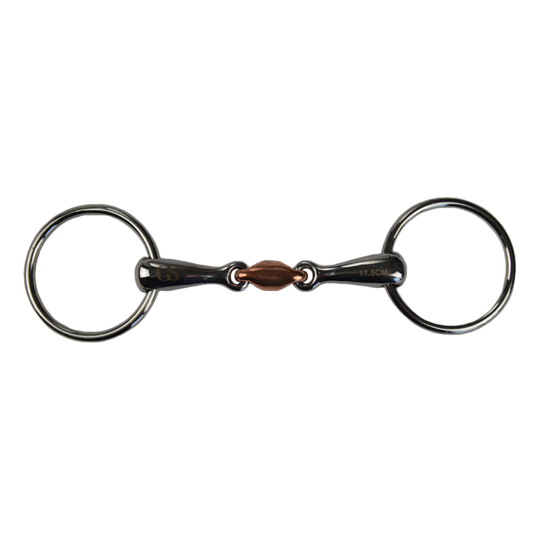 GS Equestrian Loose Ring Copper Lozenge Snaffle Bit
