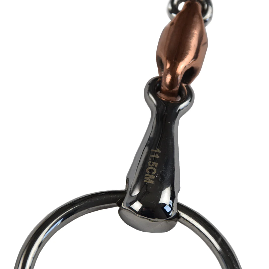 GS Equestrian Loose Ring Copper Lozenge Snaffle Bit - Image 2
