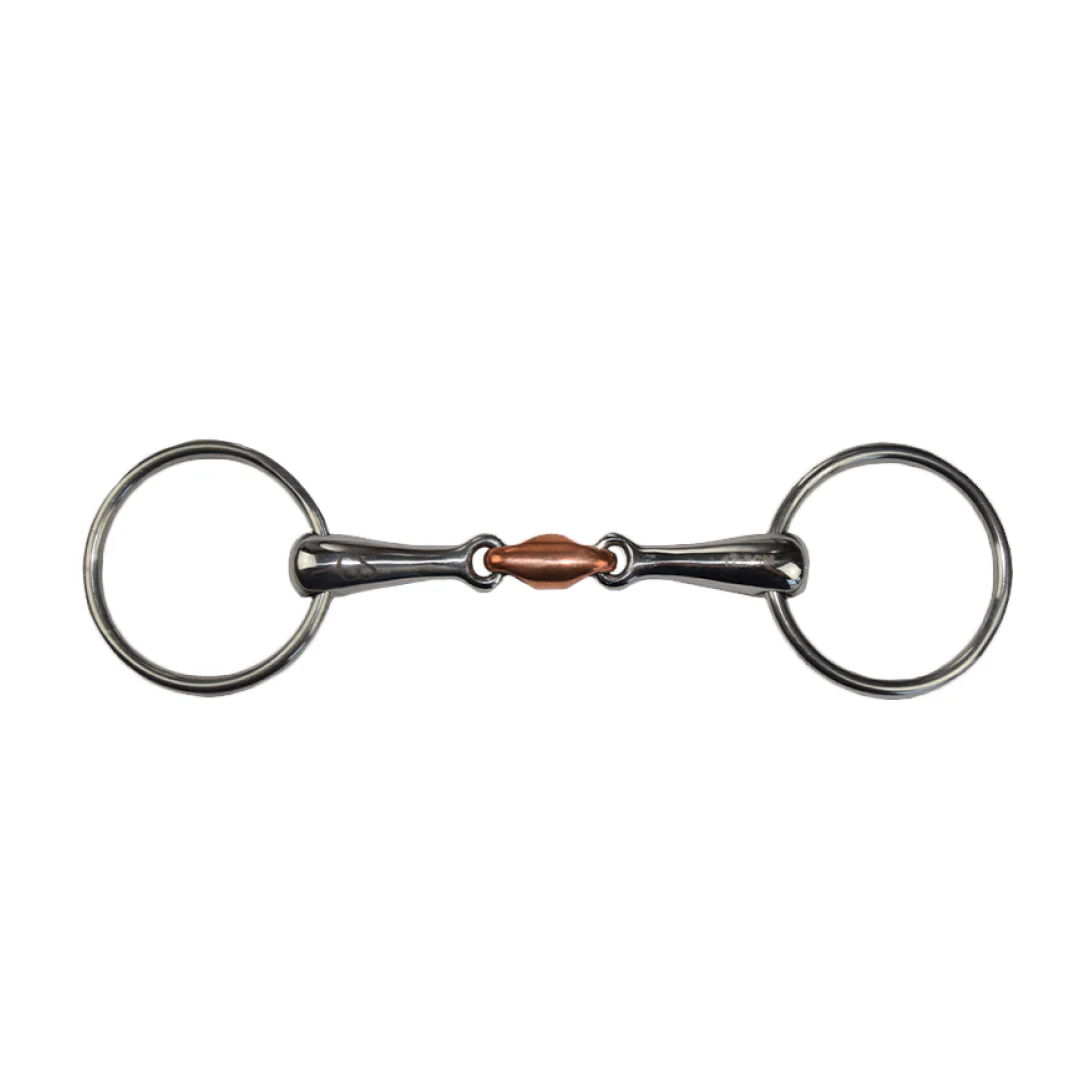 GS Equestrian Loose Ring Copper Lozenge Snaffle Bit - Image 3