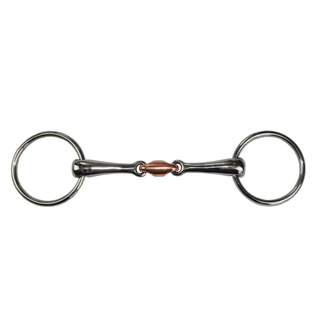GS Equestrian Loose Ring Copper Lozenge Snaffle Bit - Image 5