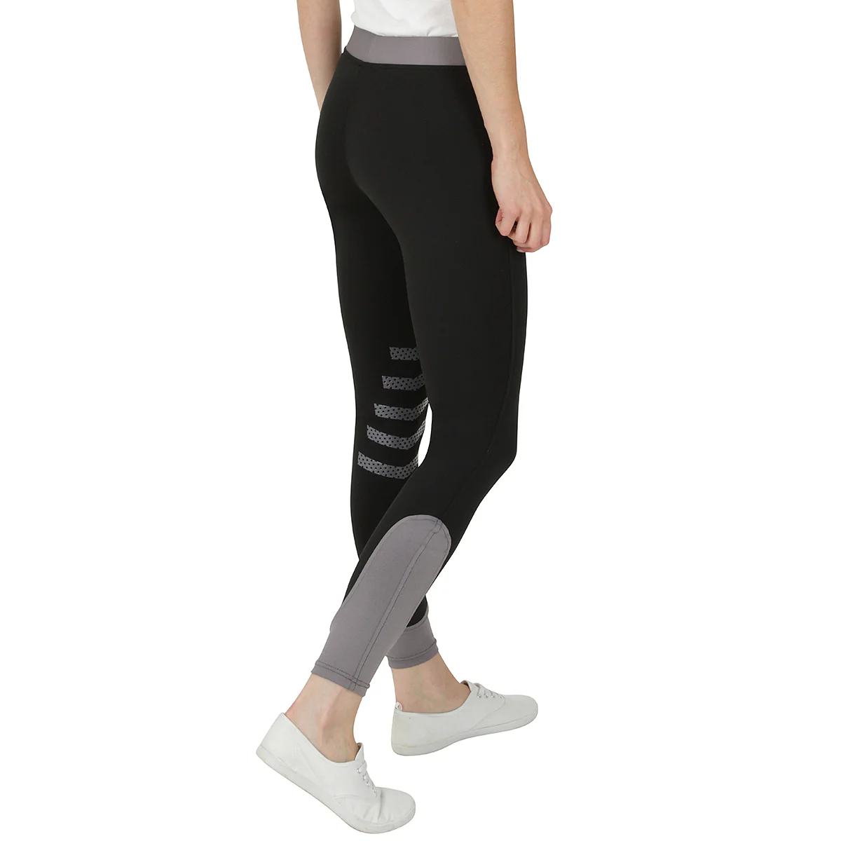 GS Equestrian Mariah Ladies Silicone Knee Contrast Riding Tights - Image 15