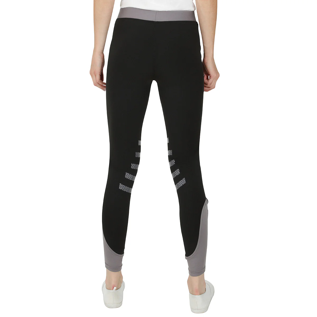 GS Equestrian Mariah Ladies Silicone Knee Contrast Riding Tights - Image 16